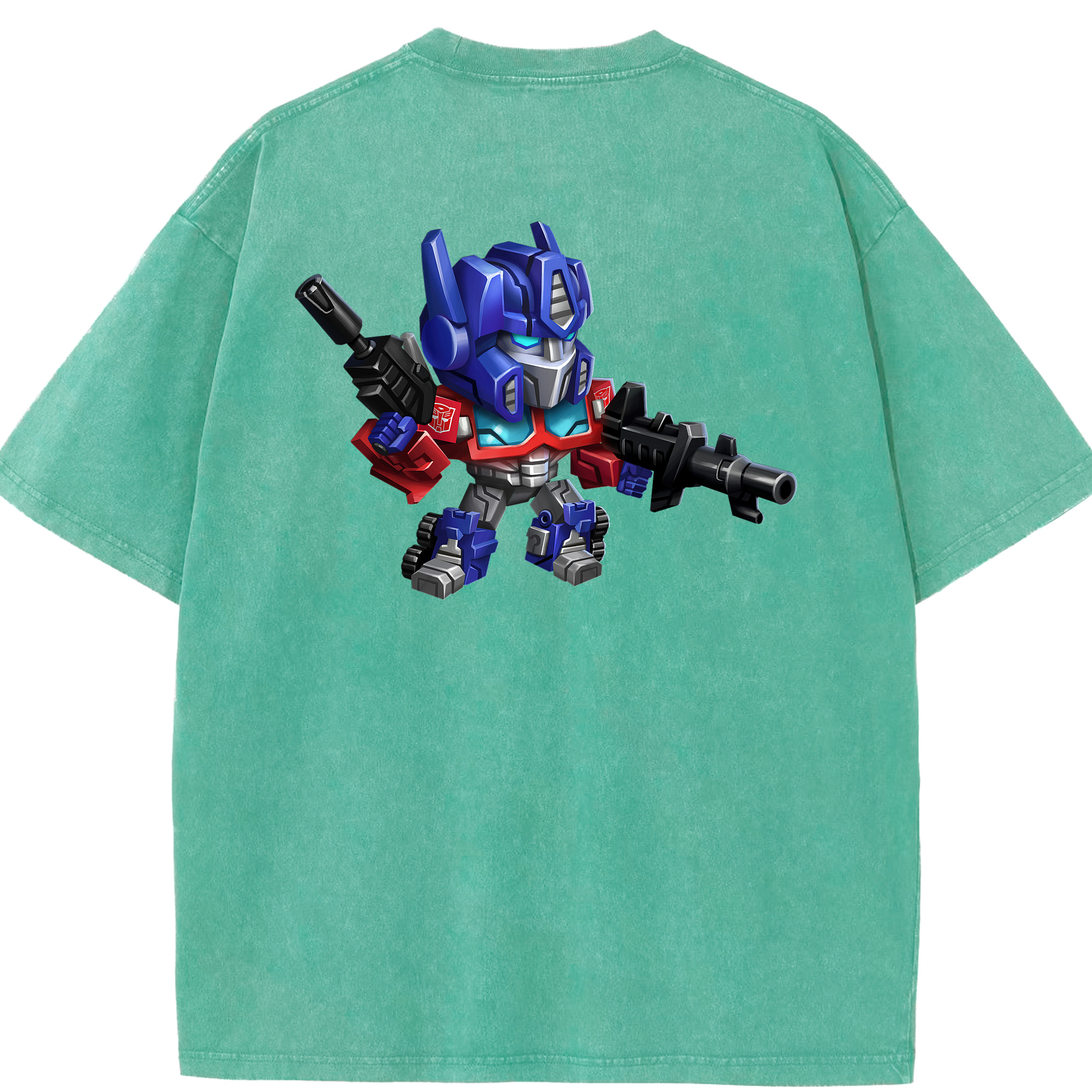 （画像用）  綿100% ヴィンテージ風 半袖Tシャツ（背面プリント）